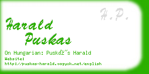 harald puskas business card